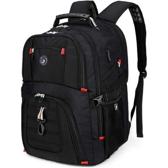 Extra Large Travel Laptop Backpack 50L USB Charger Fits 17 Inch Computer - Picture 1 of 8